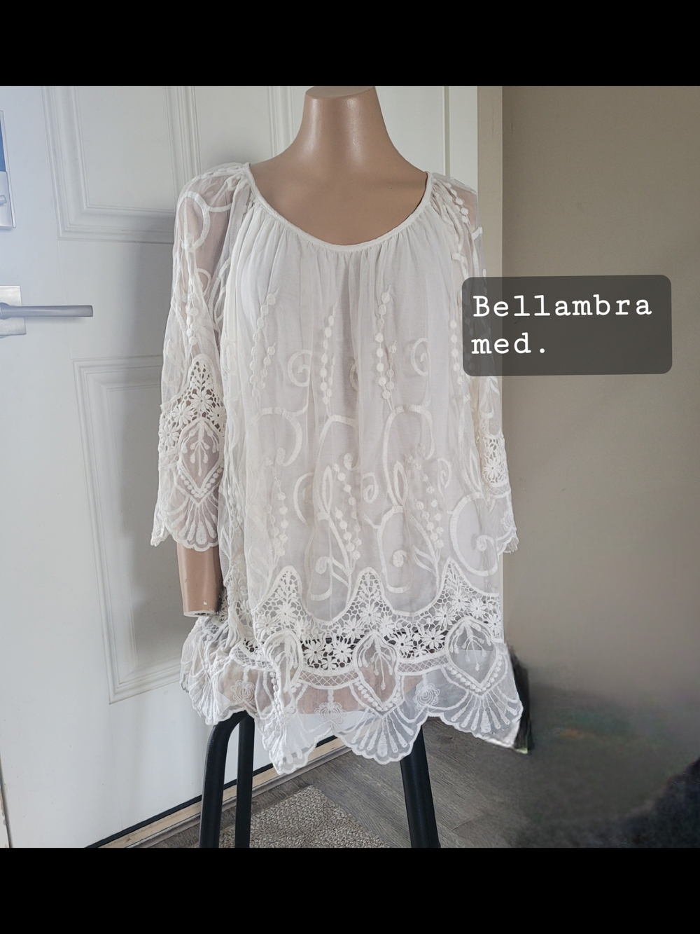 Bellambra White Embroidered Boho Blouse - Women’s Top